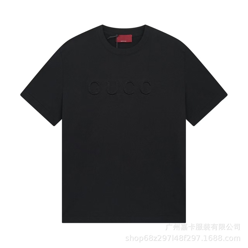 クロスボーダーハイエンドGファミリーTシャツラウンドネックフロントロゴ柄シリーズカジュアル男女同型半袖Tシャツ|undefined