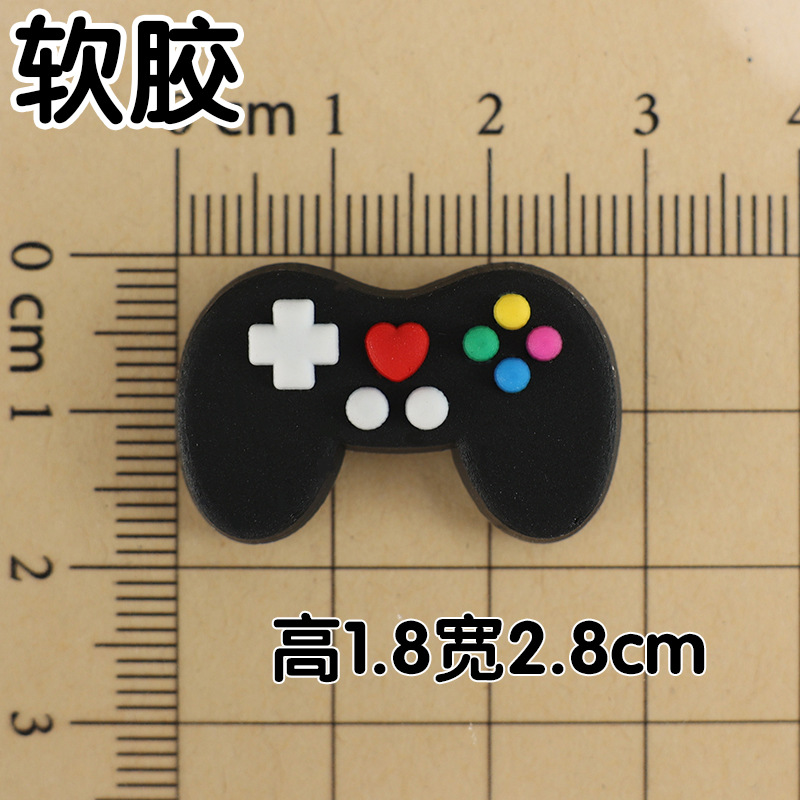 부드러운 고무 검은 손잡이 1.8x2.8cm