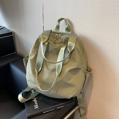 韓版ins潮休閒雙肩包女2024夏季新款簡約時尚旅行包通勤包