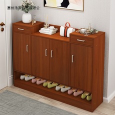 鞋柜简易多功能收纳玄关仿实木进门防尘鞋柜家用大容量门口鞋架