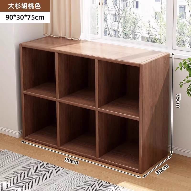 6칸 - 90*30*75cm - 블랙 월넛 색상