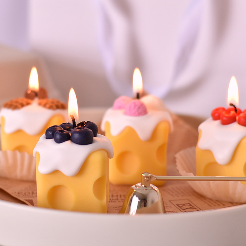 Vela perfumada queijo presente original aniversário namorada_voghion.com