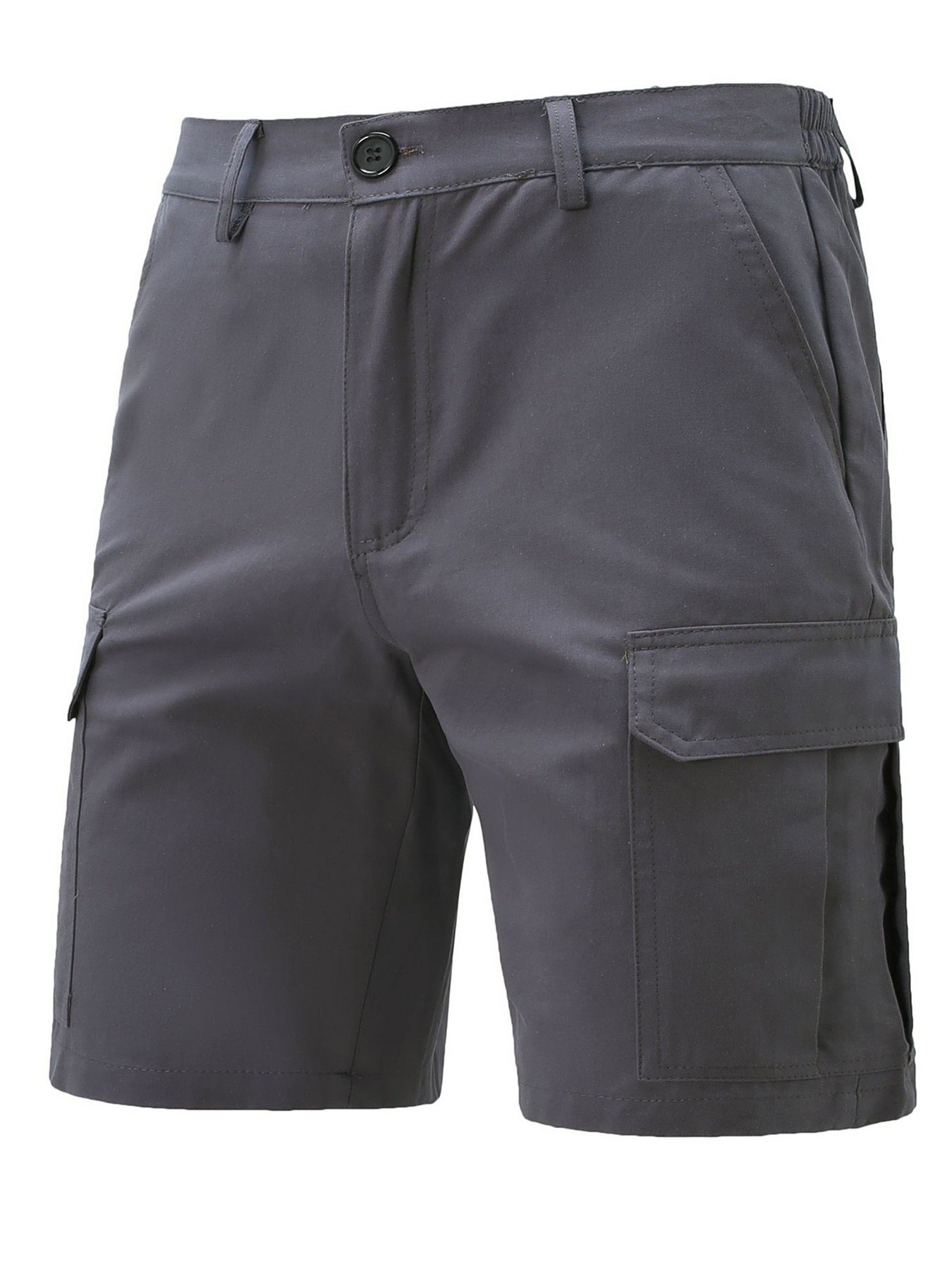 Men's Summer Beach Shorts – Lightweight Woven Fabric, Loose Fit Casual & Sports Shorts With Quick-Dry Technology (Khaki/Grey/Black)_voghion.com