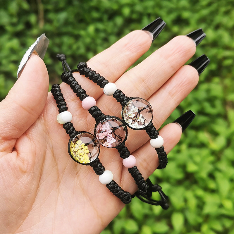 1 Piece Ethnic Style Flower Glass rope Womenu0027S Bracelets