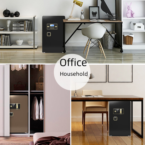 Home wall-mounted office anti-theft full steel safe with fingerprint and password, bedside storage box, 60cm high
