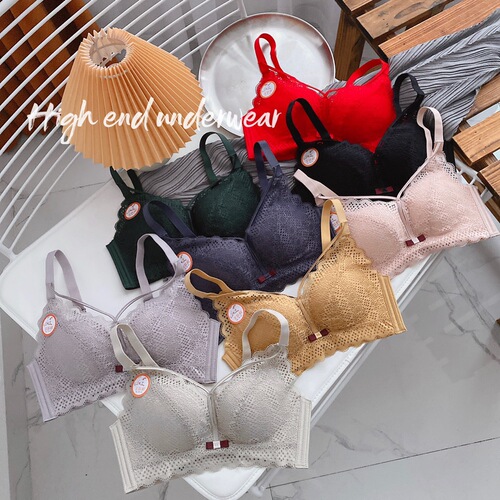 Original Eight-Color Evening Mist Breathable Cotton Bralette for Women Without Underwire, Sexy, Contouring, Lace Comfort Bra
