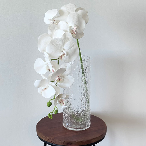 9-head 3D Phalaenopsis artificial flower film feel fake flower wedding home flower arrangement wedding wedding room layout decorative flowers