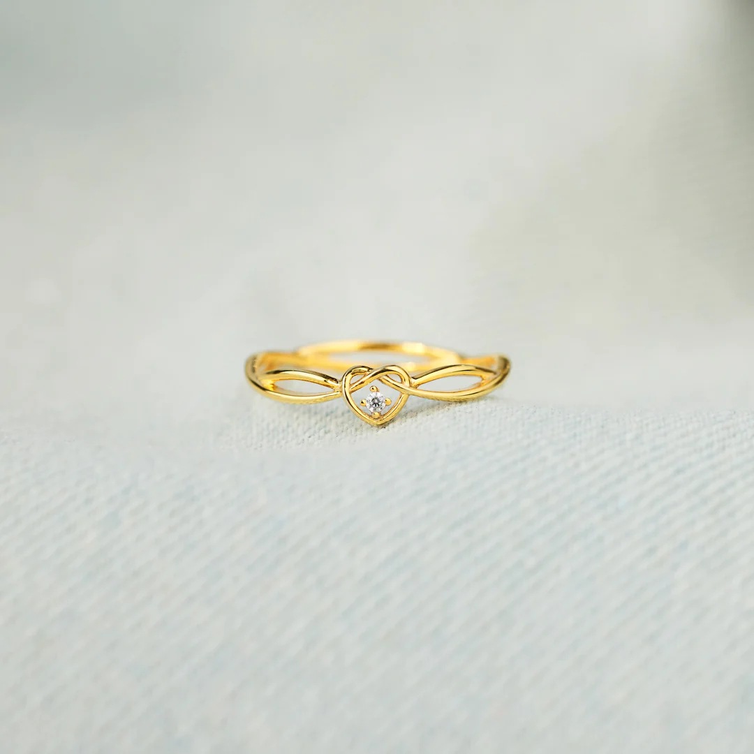 1 Piece Quantity 925 Sterling Silver Zircon Heart Shape Rings