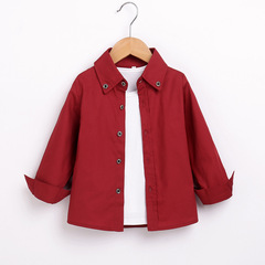 2024 cross-border new style small and medium-sized children's spring and autumn long-sleeved shirt boys and baby European and American dress tops long-sleeved bottoming