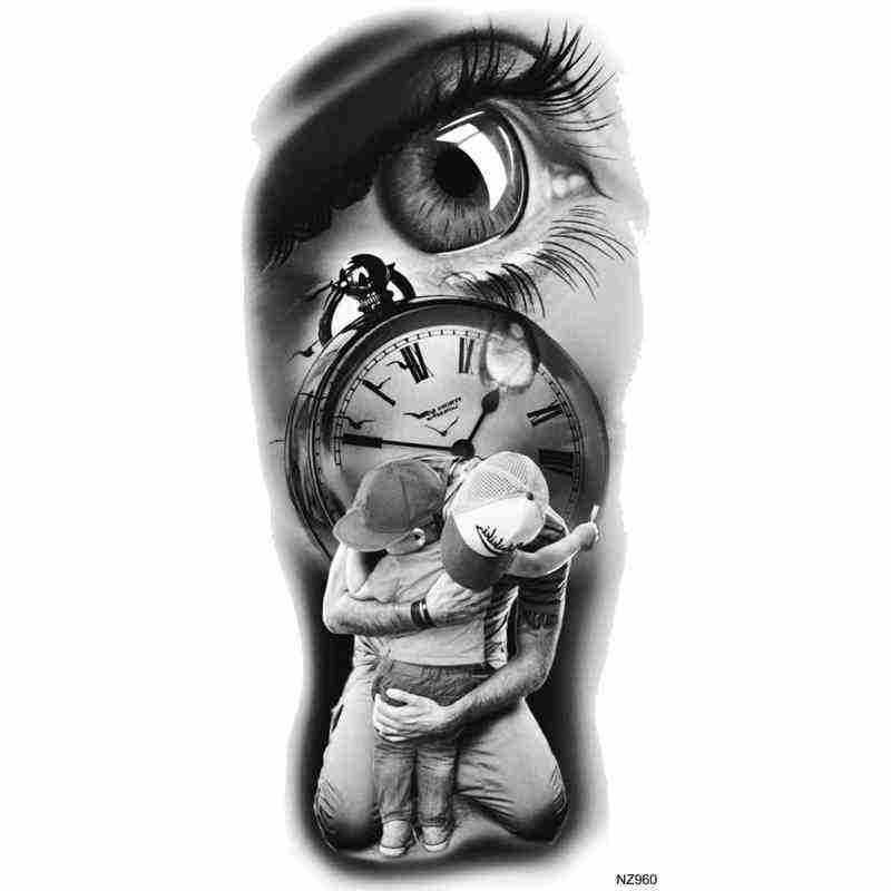 Nuevos productos transfronterizos de tatuaje de ángel, pegatinas de tatuaje de brazo europeas y americanas, tatuaje temporal Temu