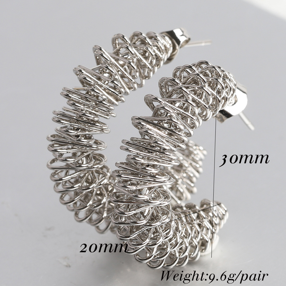 10g Weight 18K Gold Plated Plating Material Earrings Classification 1 Pair Simple Style Solid Color Plating Titanium Steel 18k Gold Plated Earrings