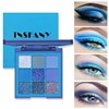 INSFANY nine 9-color high-quality eyeshadow palette raspberry sauce purple blue ink avocado Klein blue eyeshadow palette