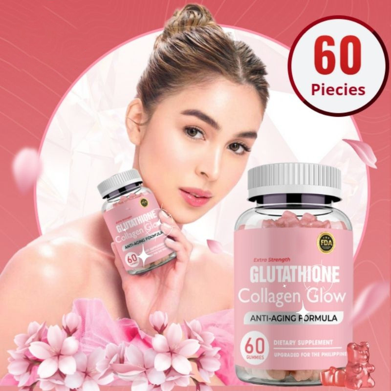 Glutathione Collagen Glow Anti-Aging Skin Whitening Gummies