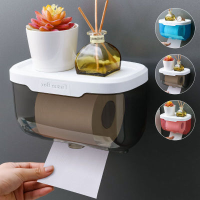 Punch holes TOILET Tissue box waterproof toilet Shower Room Tissue holder Restroom transparent Volume Tray Shelf