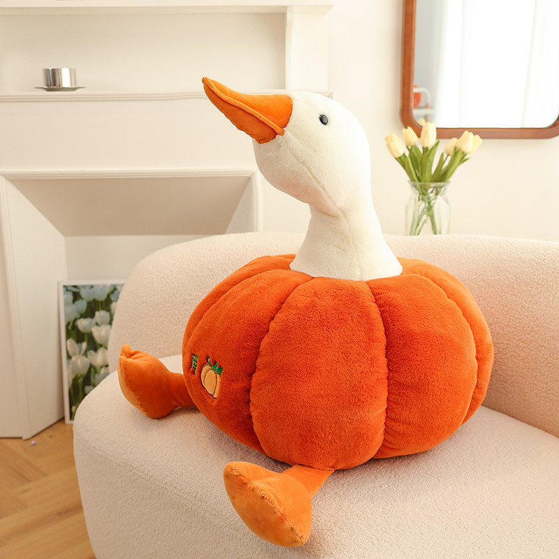 Internet celebridad Linda muñeca de calabaza nuevo estilo pato de peluche muñeca de juguete y almohada suave para La novia