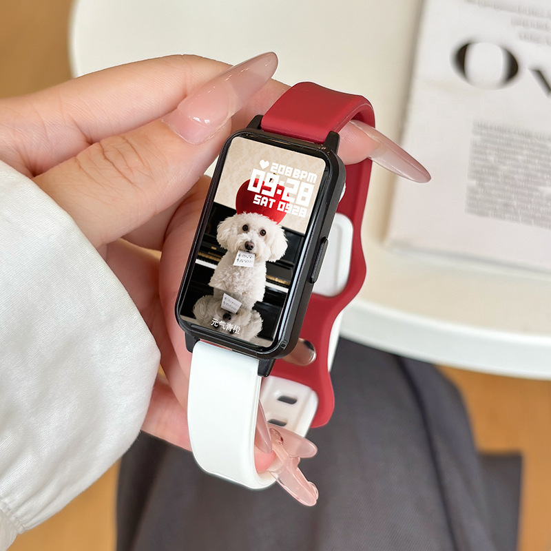 Smart Bracelet 8Pro Women's Health Heart Rate Sleep Payment Multifunctional Butterfly Buckle Contrast Color Running Sports Watch