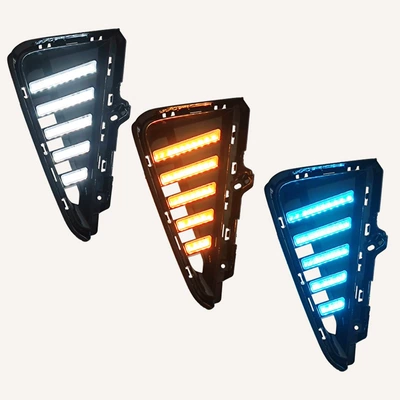 Suitable for 21-25 Models of Geely Binyue, Modified Led Daytime Running Lights, Special Front Fog Lights, Decorative Lights (Gündüz işıqları) - mustang-style-led-three-color-streamer-daytime-running-lightspair-price
