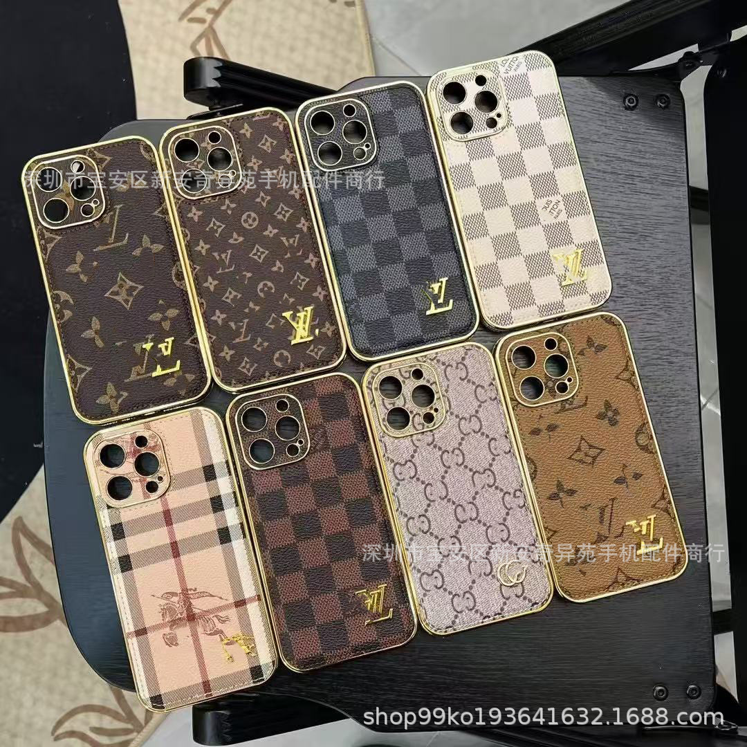 高级感潮牌外贸贴皮全包侧贴电镀适用iPhone17Promax苹果16手机壳