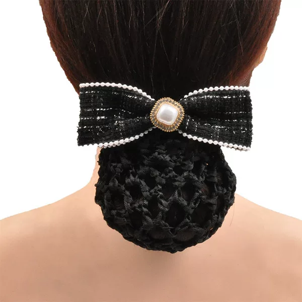 Head Flower Female Professional Nurse Hair Net Bank Stewardess Hair Trap Net Work Tray Hair Net Chanel Style Headwear Hair Accessories