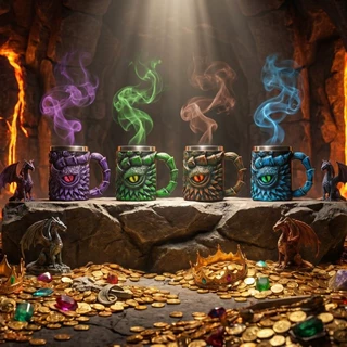 跨境创意树脂恶魔之眼桶欧美神话龙眼马克杯桌面工艺品摆件厂家