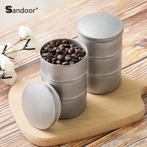 Outdoor 304 stainless steel creative bamboo sealed jar household vacuum storage jar coffee bean storage jar