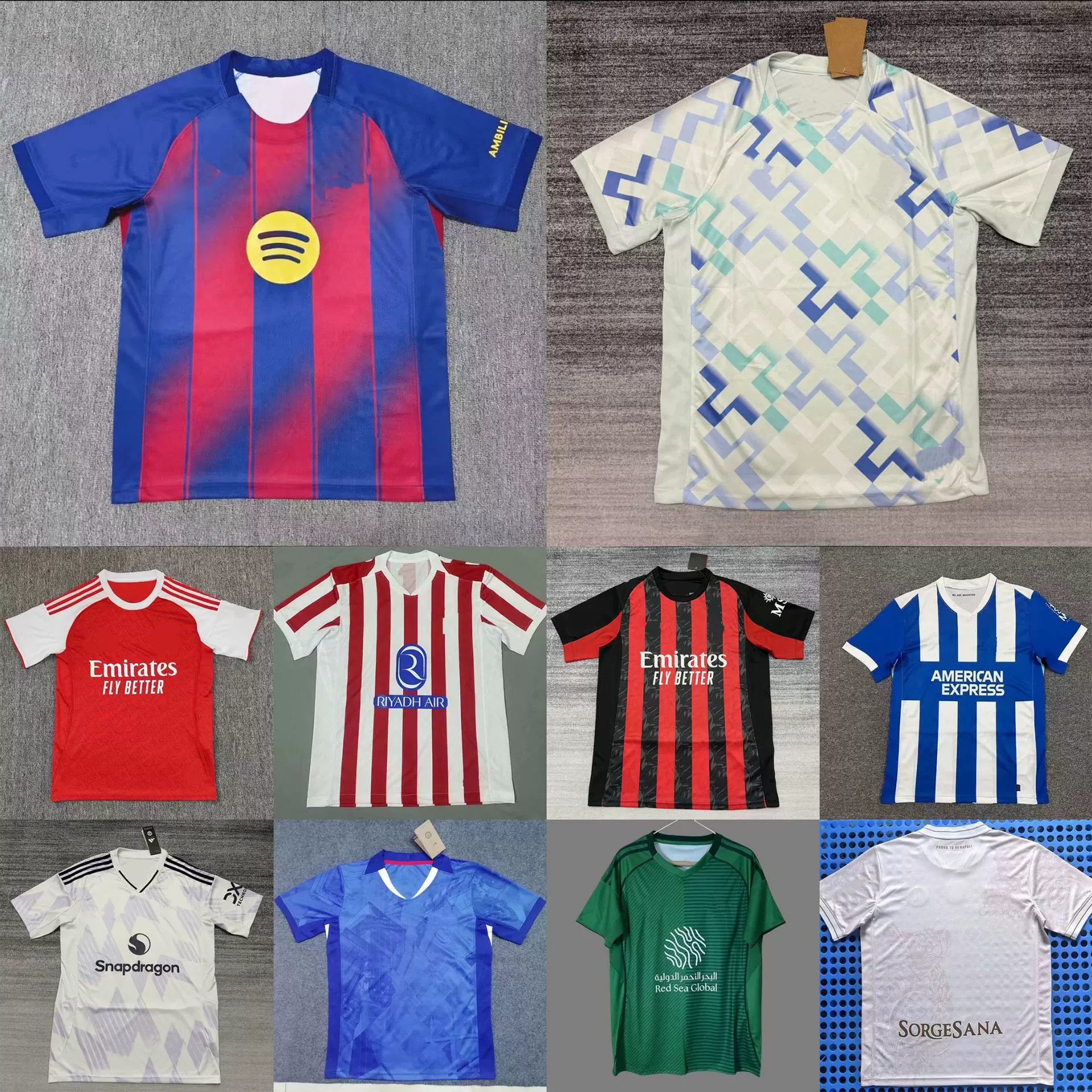 新款美式短袖球服定制运动t恤有袖足球投服速干耐磨厂家直销批发