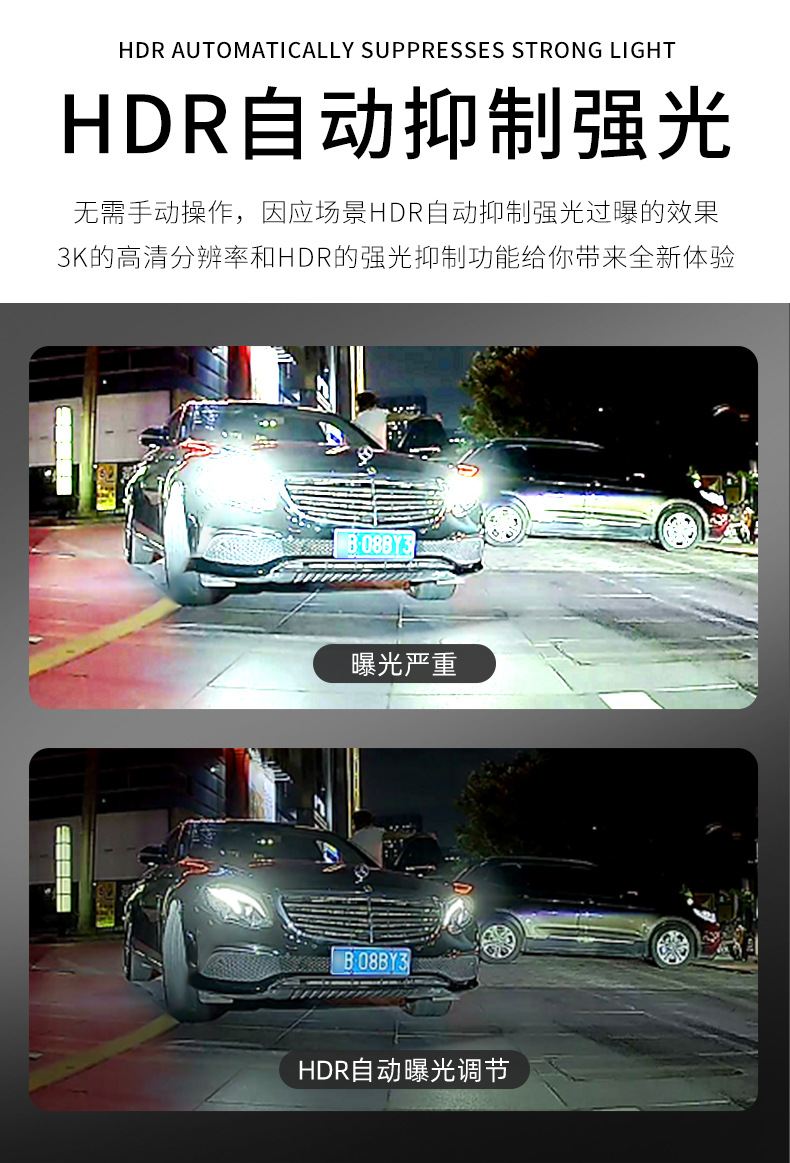 Motorcycle Driving Recorder 2K4K High-Definition Night Vision Gps Front and Rear Dual Recording Lens Electric Motorcycle Wifi Waterproof