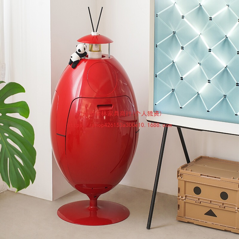 Environmentally Friendly Creative Dinosaur Egg Floor-Standing Ornaments High-End Designer Living Room Side Table Kitchen Sorting Trash Can