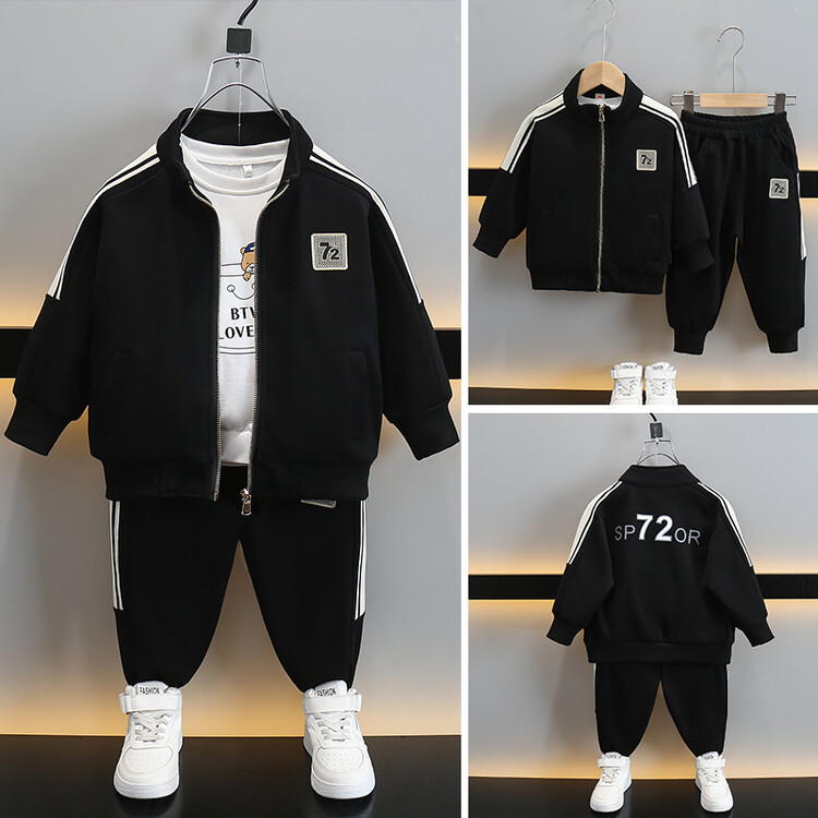 Drenge 72 2024 Forår Efterår Ny Smuk Trendy Cool todelt sæt til mellem og små elegant børnetøj_voghion.com