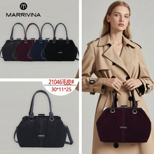 跨境热销欧美时尚毛皮女包简约休闲大容量手提包夹口斜挎包复古风