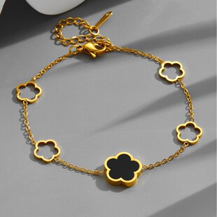 New style non-fading titanium steel bracelet oven plated 18K gold all-match fashion ins style bracelet female 2025 high sense