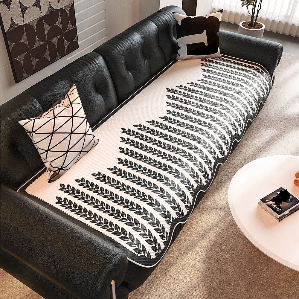 2025 nuevo cojín de sofá de verano de seda de hielo cojín de cojín de cojín fijo antideslizante y fresco paño de cubierta universal