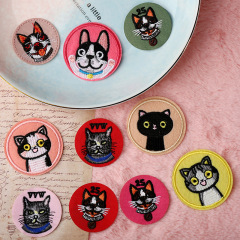 Embroidery and embroidery cloth patch computer embroidery flower chapter cute cartoon animal round chest badge arm badge shoulder badge clothing patch 