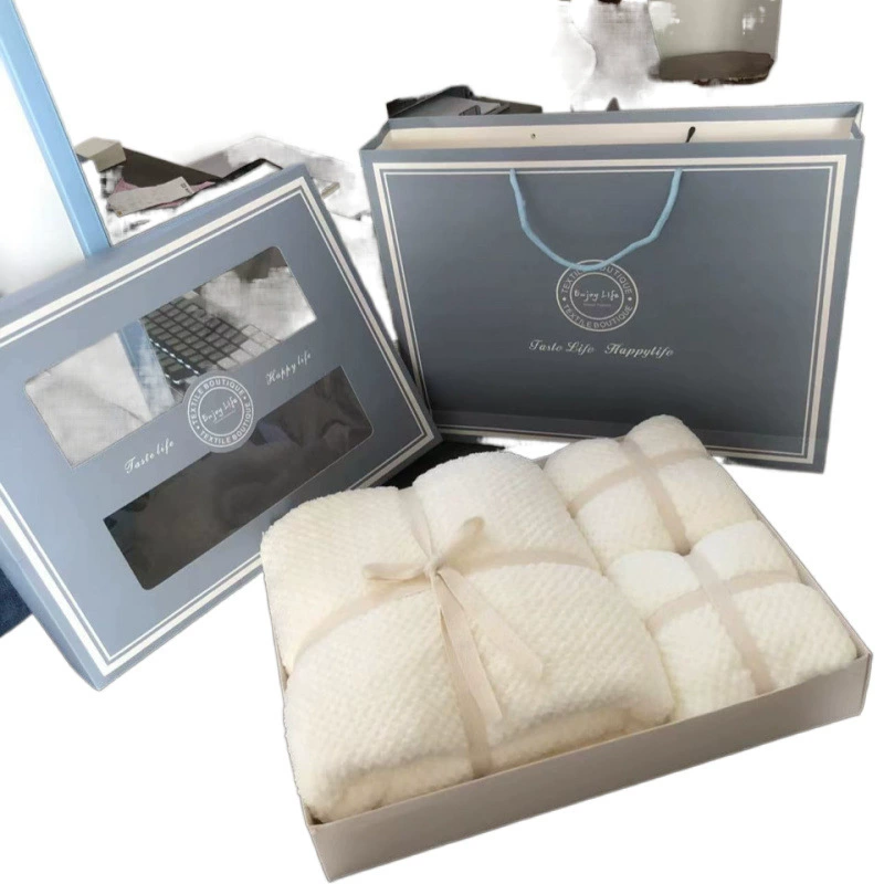 Банный махровый набор, сухая подарочная коробка для отеля, комплект из 3 предметов, увеличенная толщина, подарок на день рождения