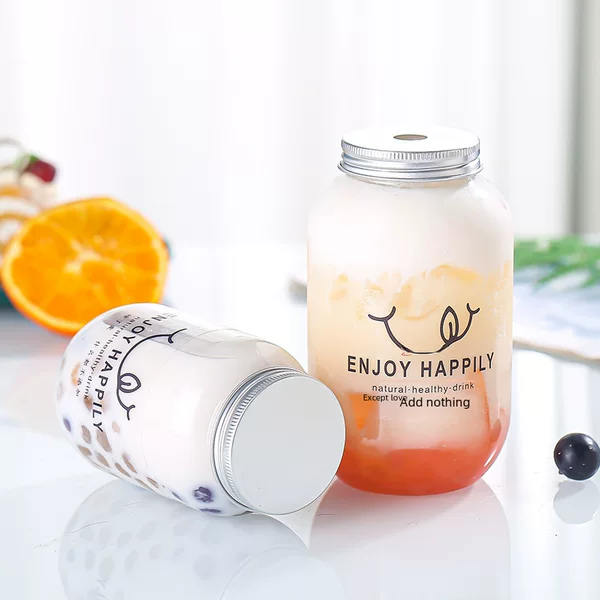 Milk tea cup disposable cup wholesale fat cup commercial plastic cup beverage bottle milk tea special cup LOGO printing