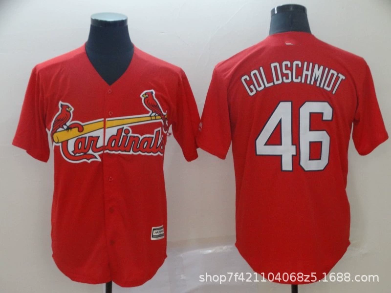 Бейсбольная майка (MLB) Cardinals, реплика с именем игрока, на пуговицах, размеры S–XXXL