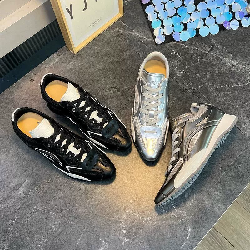 Асимметричные туфли, язык, боксерские туфли, женские толстые подошвы, дикие повседневные кроссовки, повышенные ноги, тонкая тренировка, обувь 2024 новый