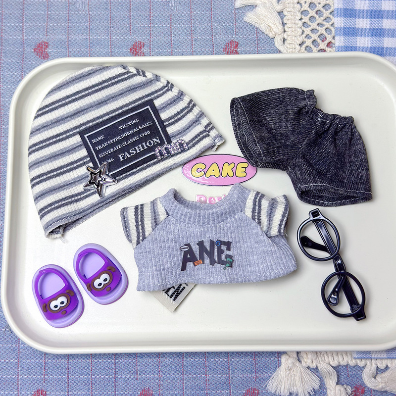 Dress up Doll Clothes for 17cm First, Second, and Third Generation Dolls, Outfit Set