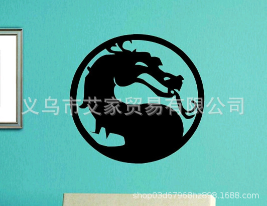 黑龙中国龙wall sticker圆圈一件代发墙纸精雕自粘客厅wall decor