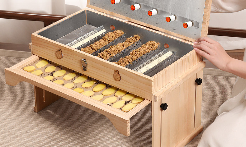 Wooden Moxibustion Box Full Body Moxa Therapy Kit with Aged Moxa Wool and Moxa Sticks for Warming Care key features