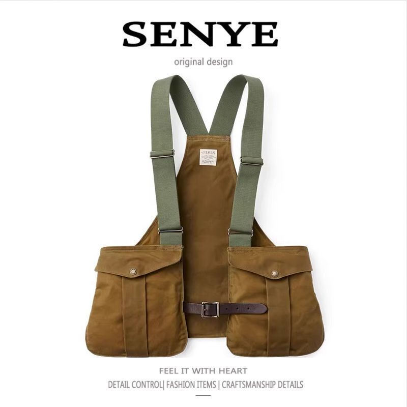 American Retro Hip-Hop Multifunctional Vest Men's Trendy Brand Outdoor Functional Style Fishing Camping Style Flap Pocket Pants Outer Wear Waistcoat Trendy American Retro Hip-Hop Multifunctional Vest Men's Trendy Brand Outdoor Functional Style Fishing Camping Style Flap Pocket Pants Outer Wear Waistcoat Trendy