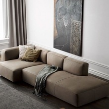 意式极简布艺沙发客厅简约现代科技布沙发新款大中小户型转角沙发