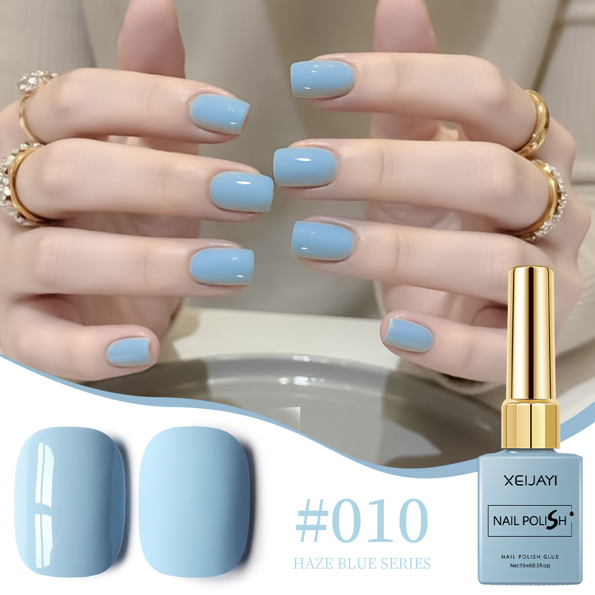 Esmalte de Uñas en Gel Azul Bruma de Secado Rápido para Salón de Uñas
