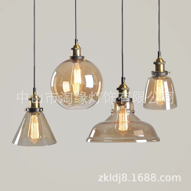 Glass Ceiling Lamp, американский стиль светильник из стеклянных колб для гостиной, легкий вес 1,5 кг