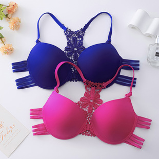 Outside spot front buckle beautiful back bra fashion sexy upper support gathered smooth seamless underwear women's Southeast Asian bra