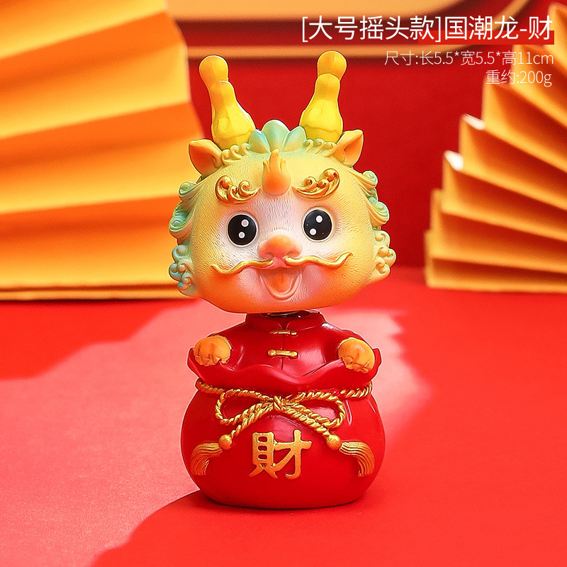 Año Nuevo zodiaco con regalo de mano dragón año resina muñeca decoración del hogar moda Nacional seguro feliz dragón regalo creativo nuevo