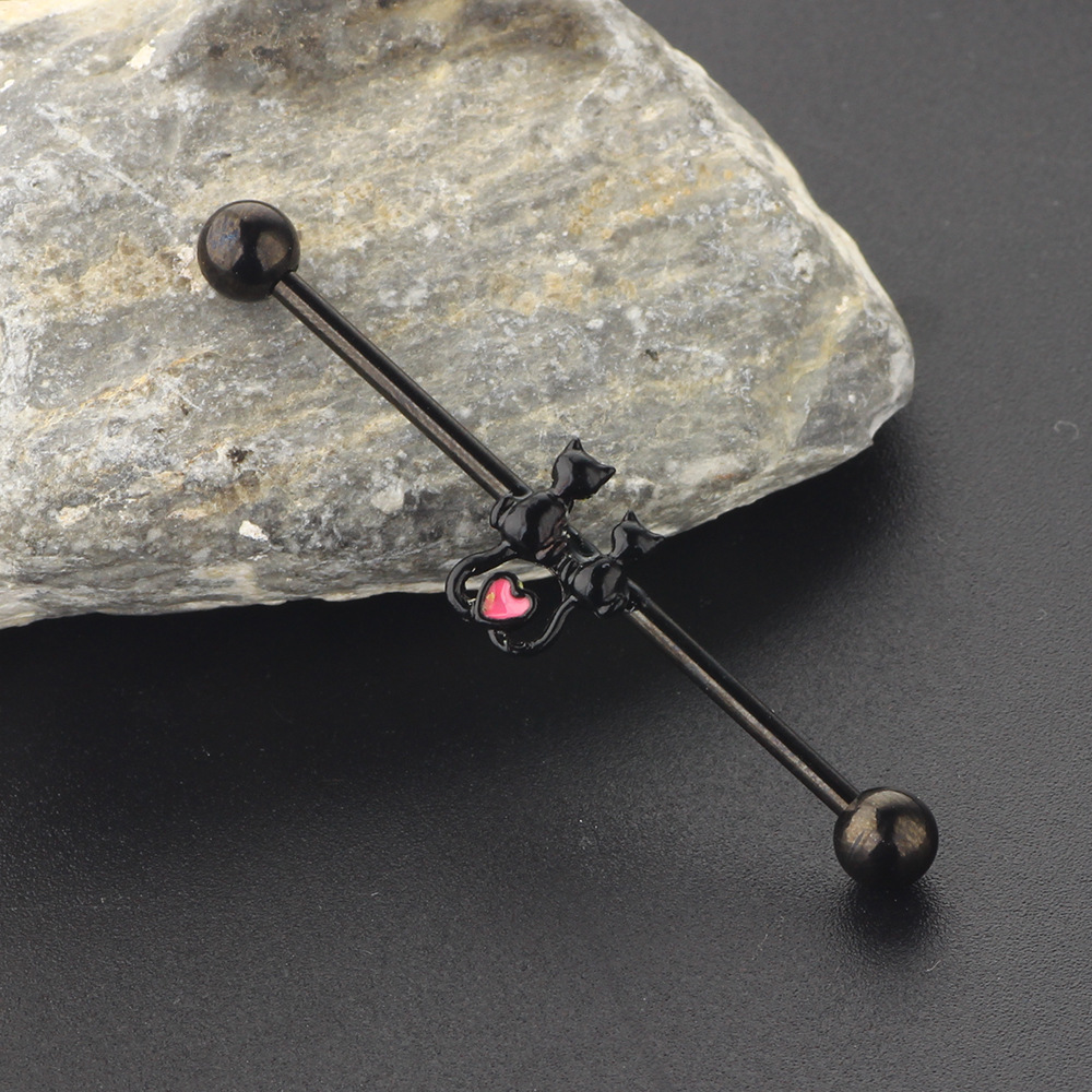Labret piercing jewelry detail image