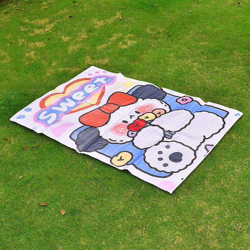 Кемпинговый коврик из полипропилена, индивидуальный уличный ковер, тканый пластиковый коврик для пляжного отдыха, утолщенный влагостойкий складной коврик для пикника, трансграничный