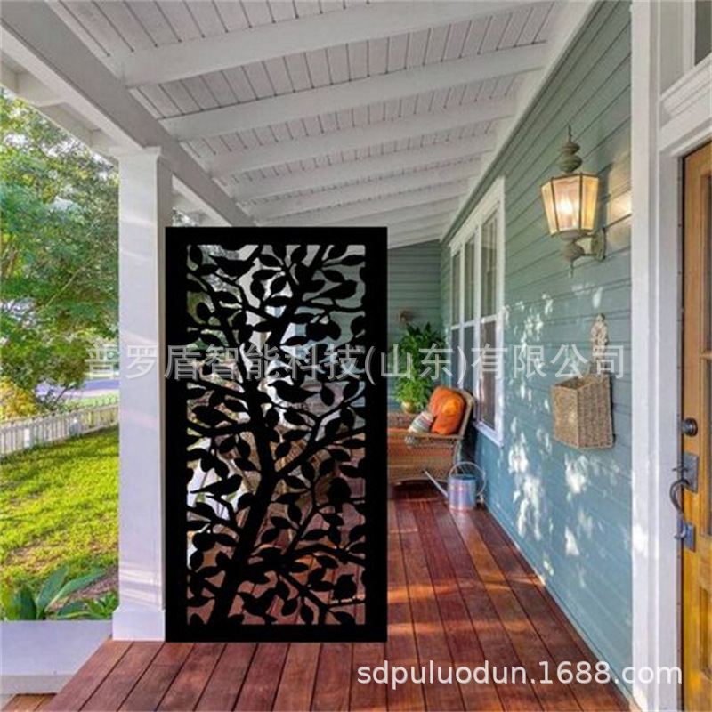 CNC Screen Privacy Screen Laser Cutting Partition Hollow Guardrail Perspective Fence Metal Decorative Railing Hot Selling