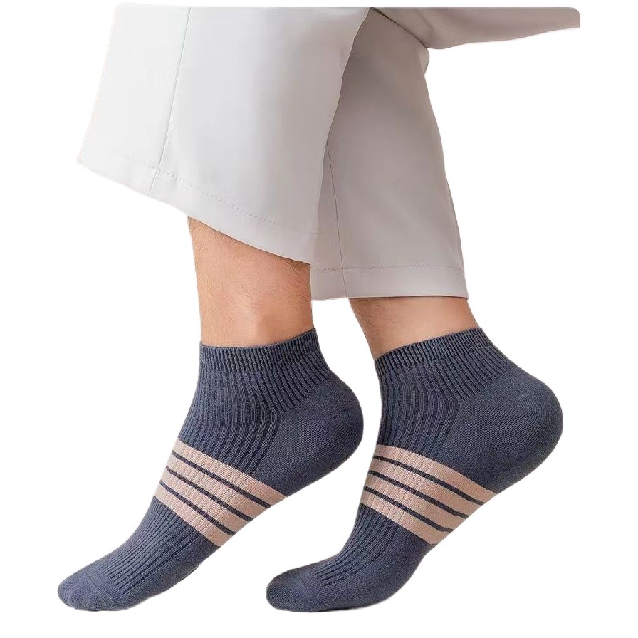 Calcetines Calcetines de verano desodorantes y absorbentes de sudor para hombres Calcetines de boca baja Calcetines de barco de tubo corto para hombres Calcetines de algodón que absorben la humedad
